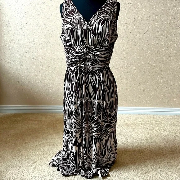 Danny & Nicole Dresses | New Danny & Nicole Dress | Color: Brown/Cream | Size: 12 | K8e_Treasures's Closet